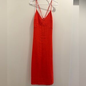 Red Strappy Maxi Dress